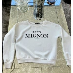 French Choies Graphic Crew Neck Sweater Size SM/M